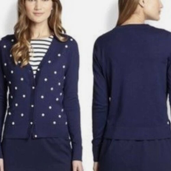 Kate Spade Women's Galvin Pearl Embellished Lightweight Cardigan Sweater S - Picture 1 of 4